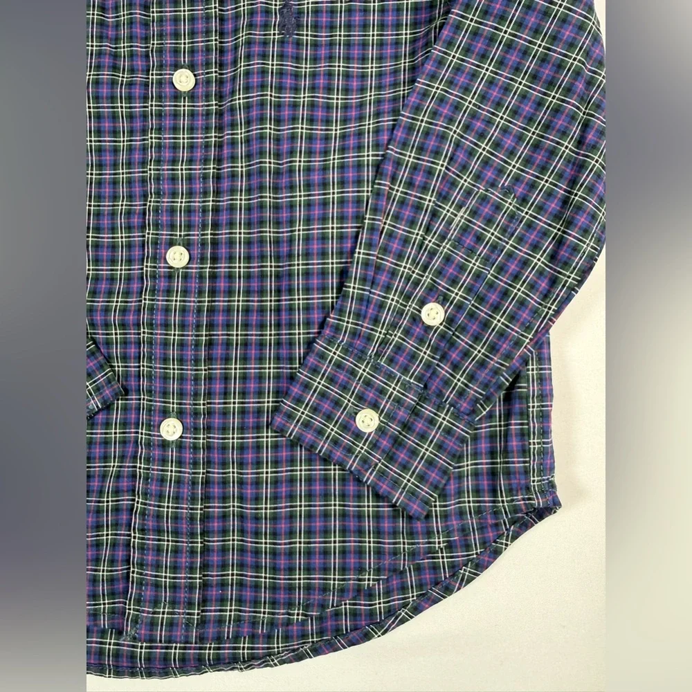 NWT RALPH LAUREN Boys‎ Plaid Button Down Shirt 2/2T Preppy Classic Pony USA NEW